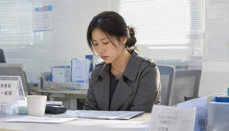 코골이로 인한 수면 부족이 낮 동안 졸음으로 이어지는 모습